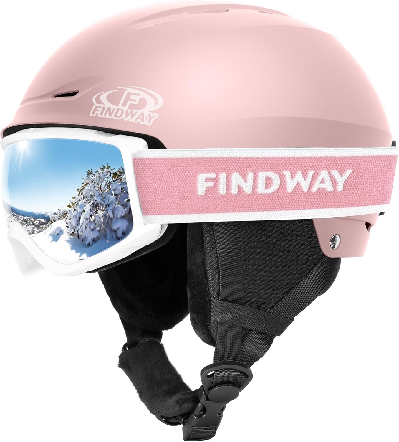 Findway Shockproof Ski & Snowboard Helmet with Goggles Set for Adults - Durable ABS Shell, EPS Foam, Ventilation for Men Women Youth