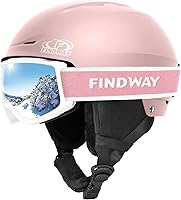 Findway Shockproof Ski & Snowboard Helmet with Goggles Set for Adults - Durable ABS Shell, EPS Foam, Ventilation for Men Women Youth