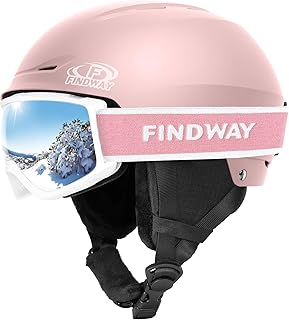 Women's snowboard helmet and goggles set