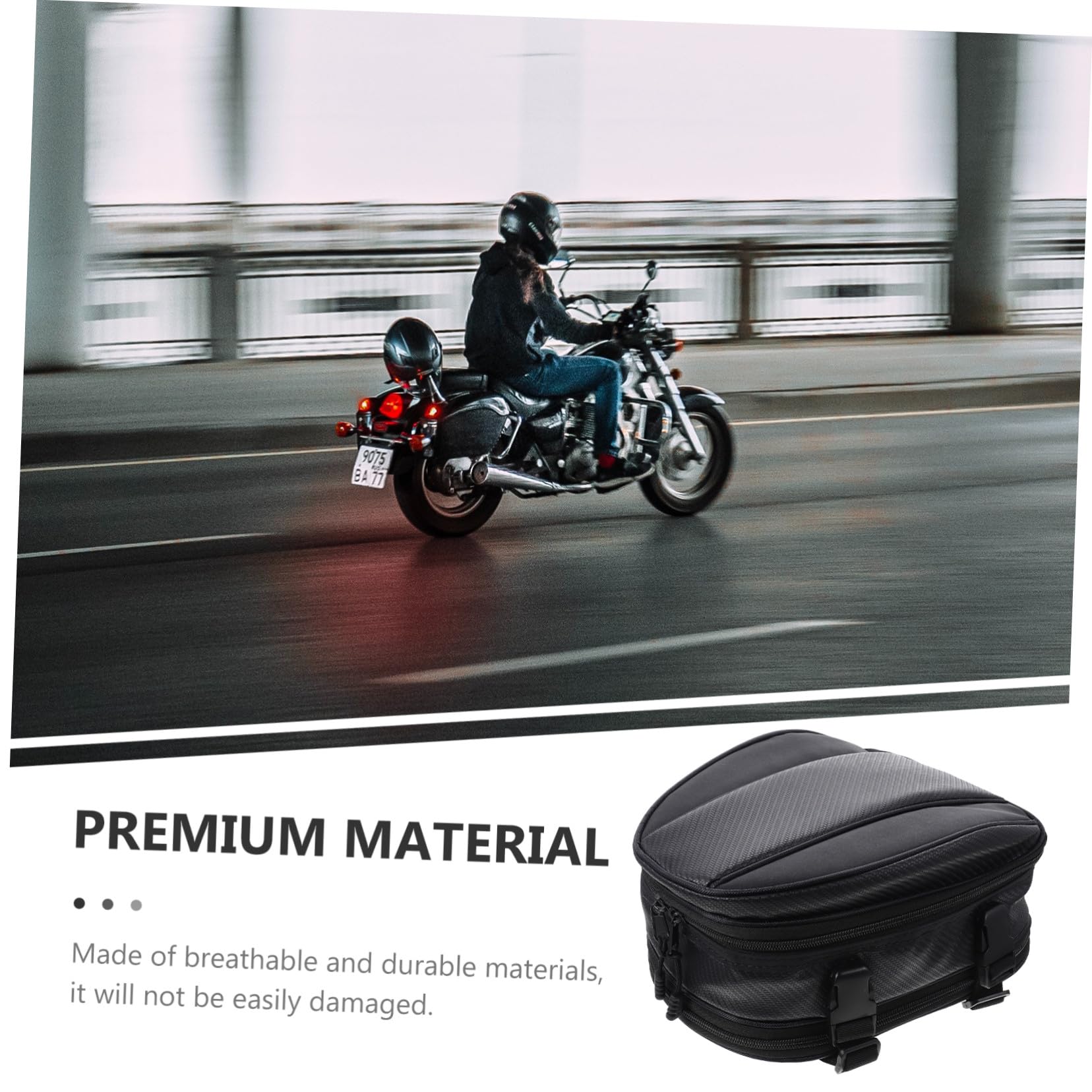 MAGICLULU Motorradtasche aus Oxford Gewebe Motorrad Rücksitztasche mit Mehreren Fächern für Helm Handy und Kleidung