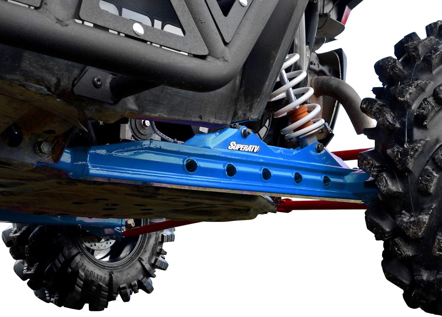 SuperATV Heavy Duty Extended Rear Trailing Arms for Polaris RZR XP Turbo/XP 4 Turbo (2016+) - Voodoo/Velocity Blue