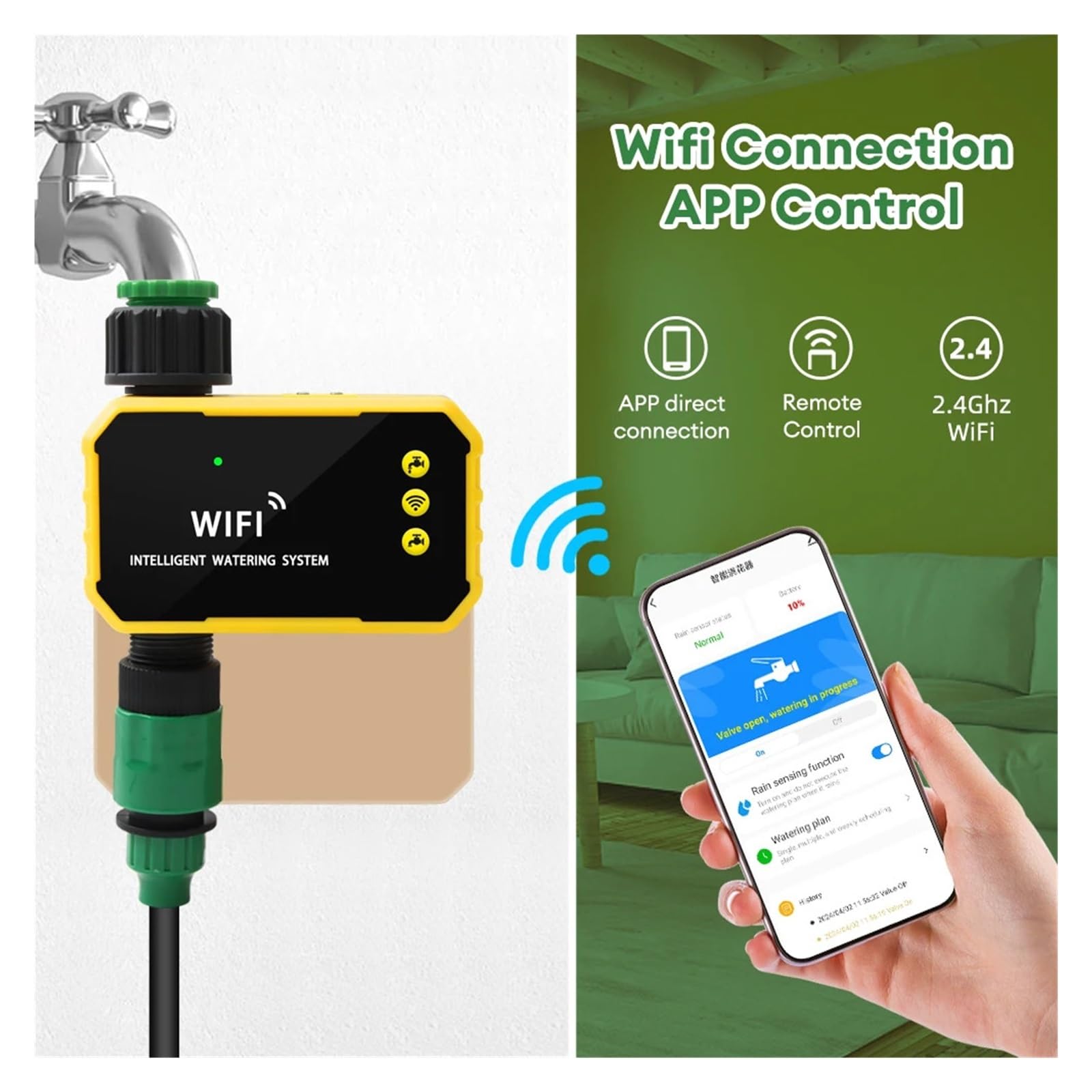 Inteligentny Sterownik Zaworu Tuya WIFI Solarny Automatyczny Zegar Do Nawadniania Ogrodu Ogród Zraszacz Kropelkowego