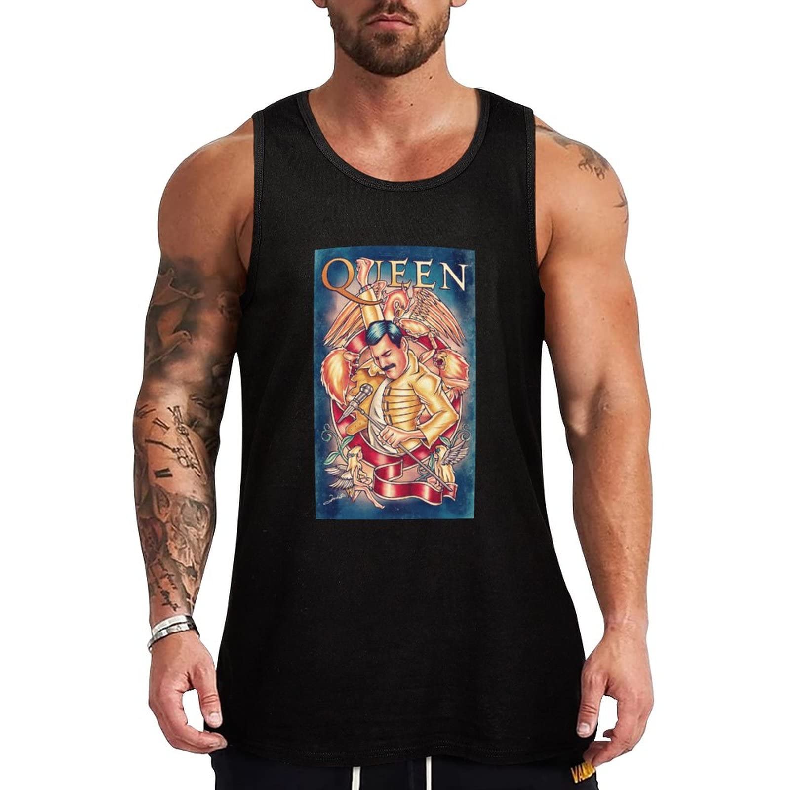 Amazon.co.jp: Queen クイーン タンクトップ メンズ タンクトップ 