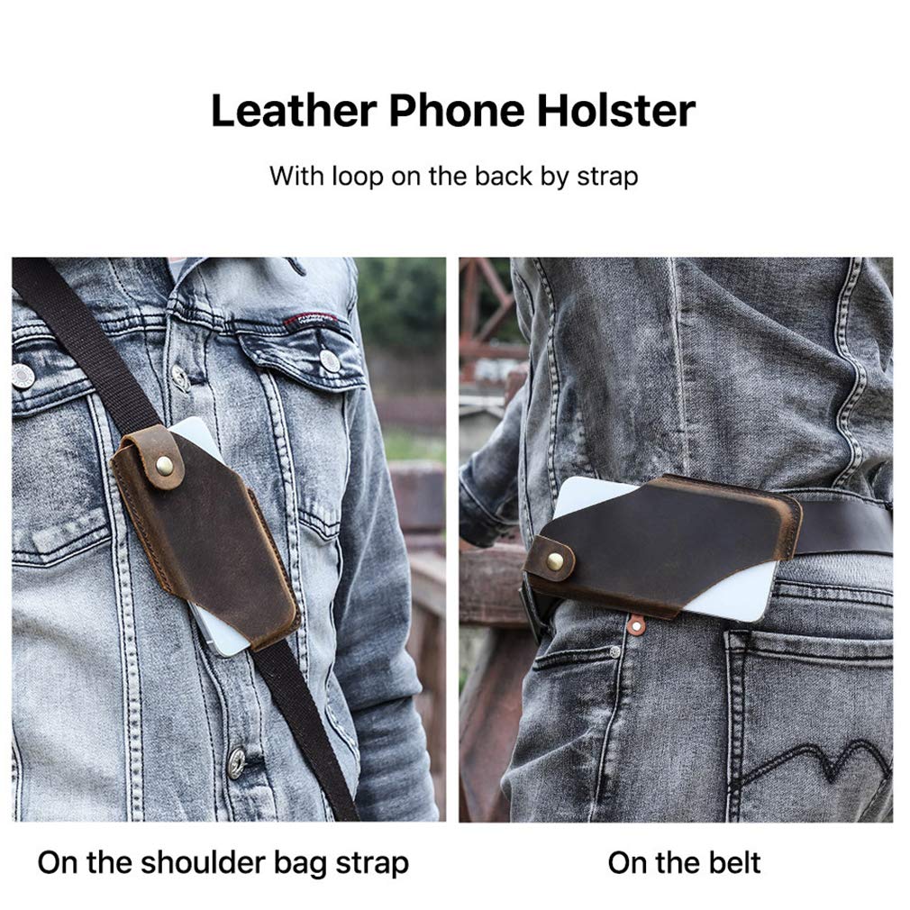 Custodia Da Cintura In Pelle Crazy Horse Per IPhone 17 16 15 14 - Foto 9