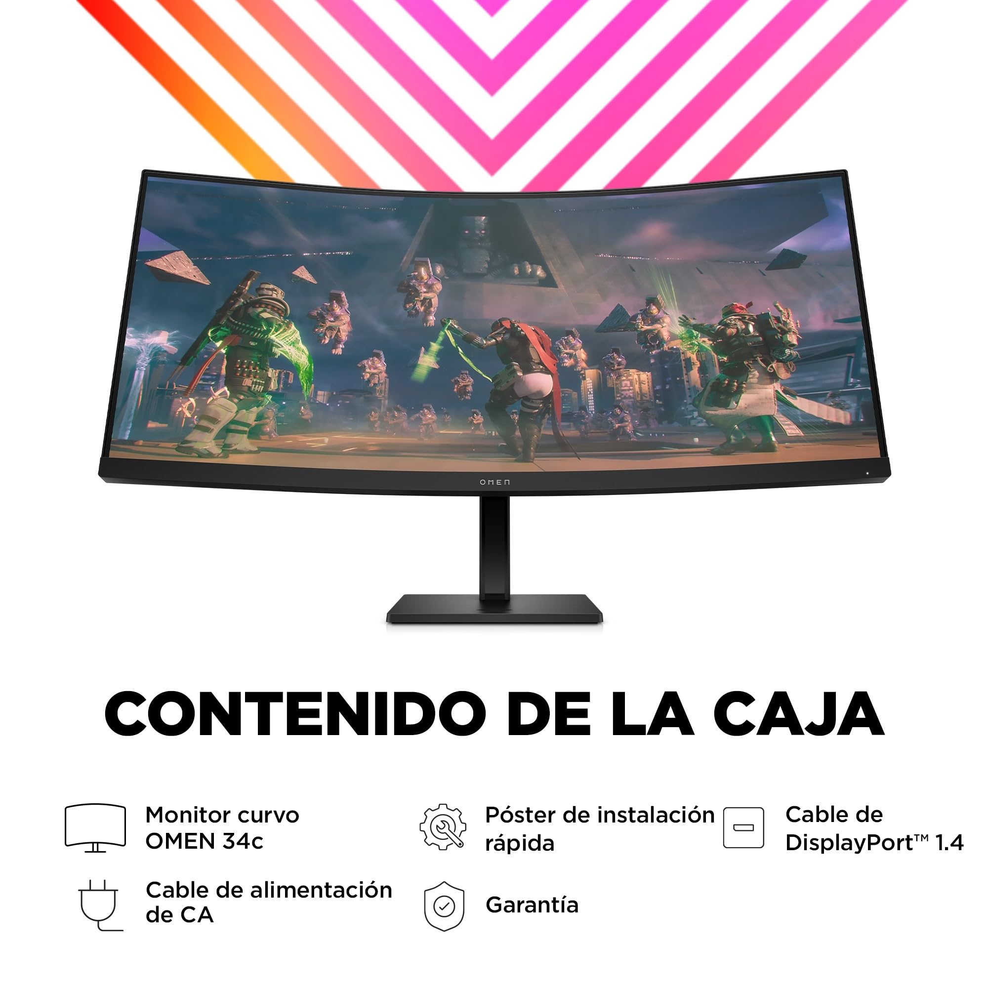 OMEN 34インチ 曲面ゲーミングモニター 34c OMEN 34c 165Hz WQHDカーブド ゲーミングディスプレイ | 日本HP