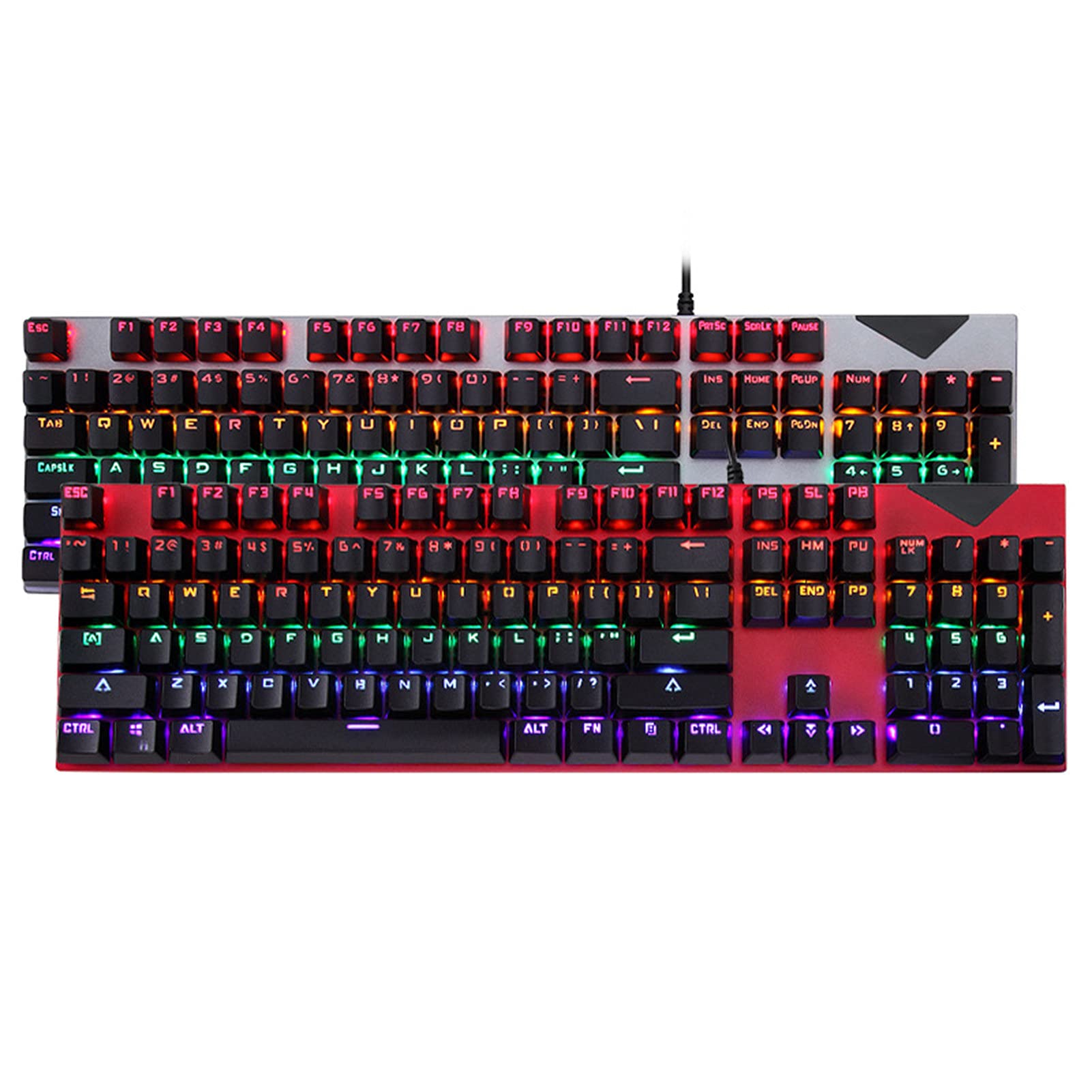 ADITAM Adattatore K200 104 Tasti Retroilluminazione Wired Gaming Tastiera Meccanica Accessorio per Computer Periferiche per Computer Double The Comfort