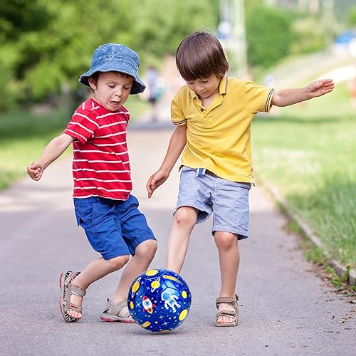 Miniatura 9 de INPODAK Size 2 Size 3 Soccer Ball for Toddler, Stocking Stuffer Christmas Toy, Cartoon Balls for Kids with Pump, Mesh Bag and Gift Box, Great Gift