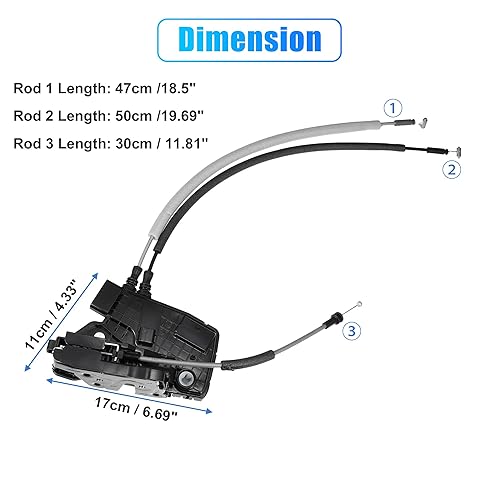 Miniatura 7 de X AUTOHAUX Motor de montaje de actuador de cerradura de puerta delantera izquierda para Hyundai Elantra 2017-2020 81310-F2030 Actuador de pestillo