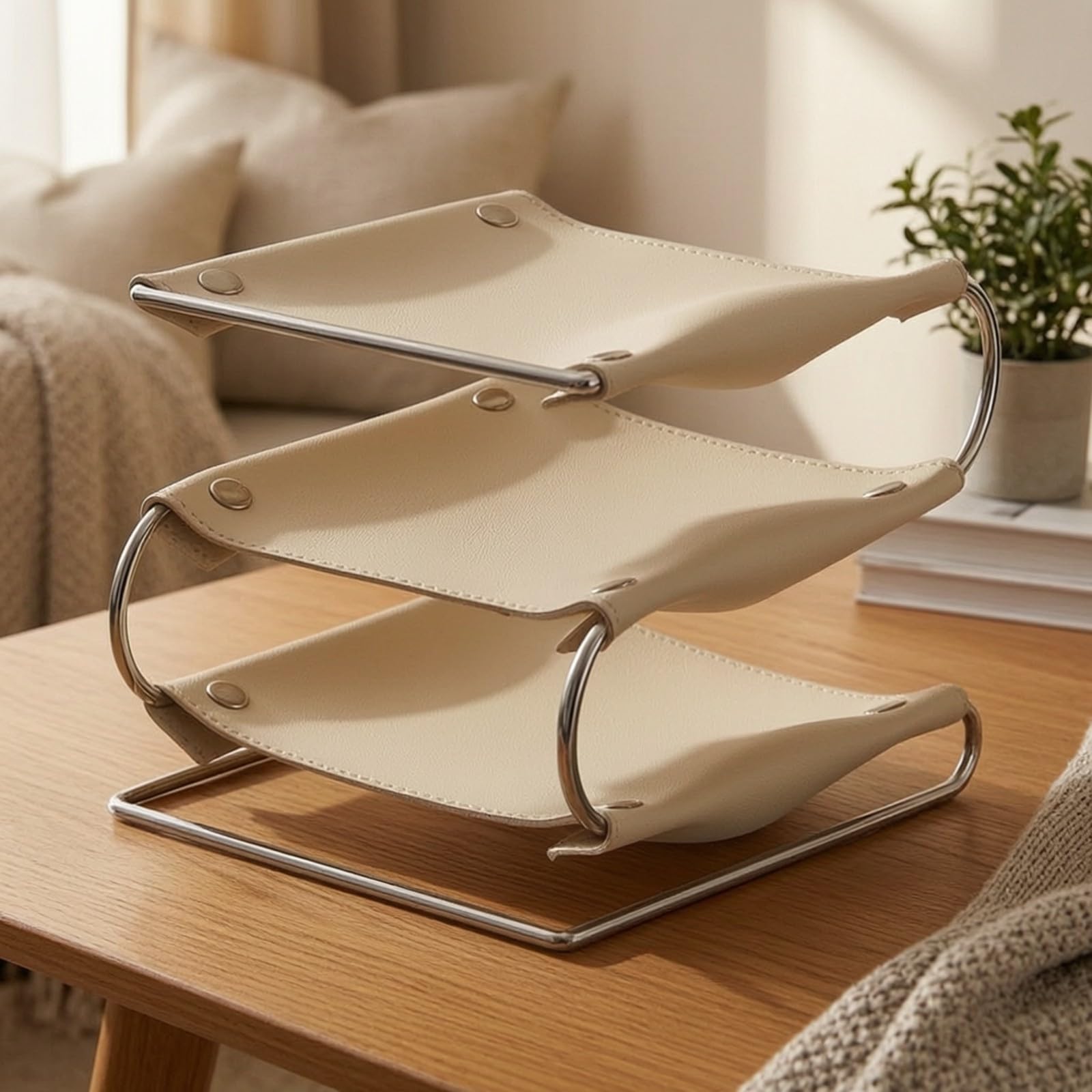 Gralara Organizador Triple Niveles Resistente | Para Escritorio, Compacto, Banja Organizadora, Recibidor,