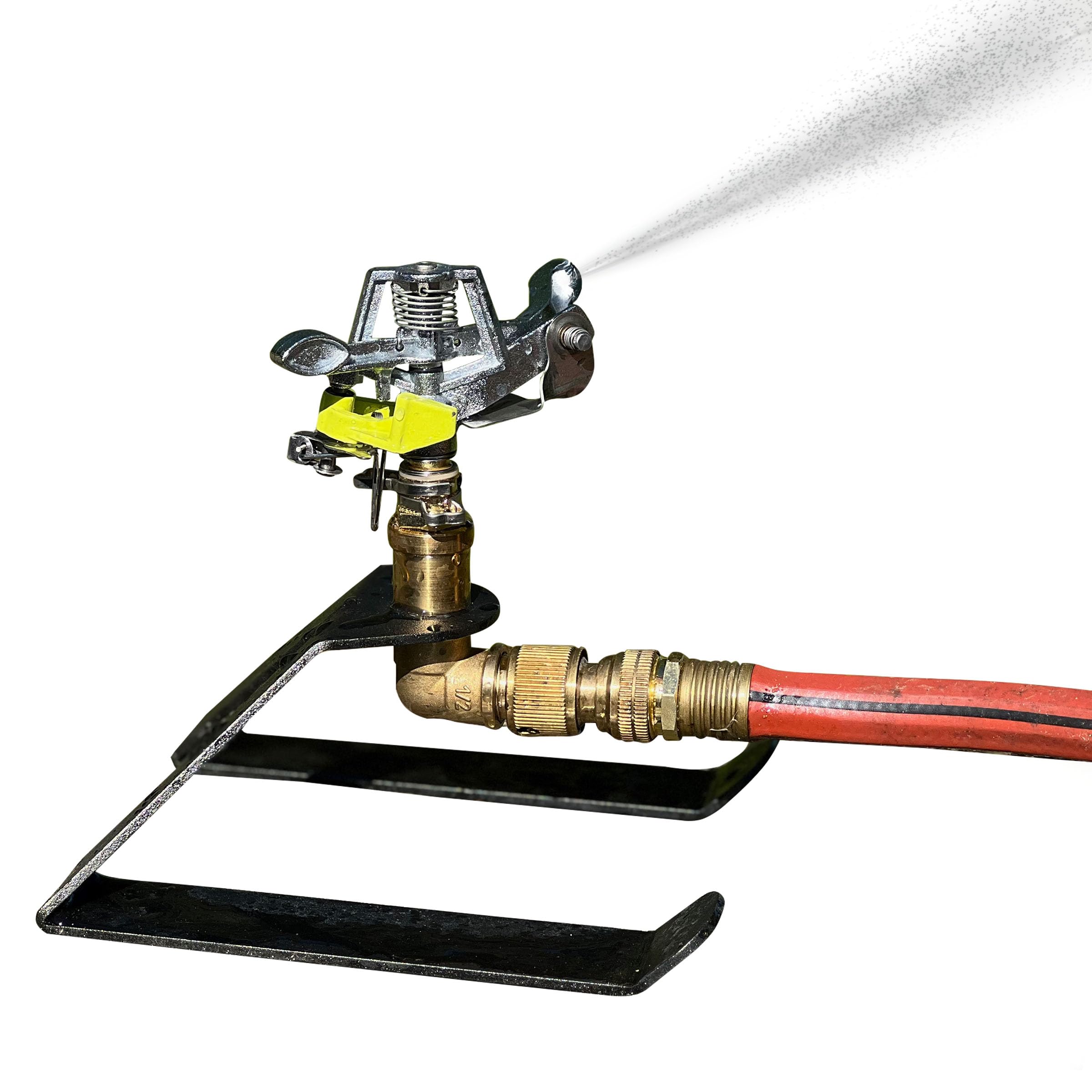 Photo 1 of Impact Sprinklers for Yard, Garden, and Large Areas - Rotating Pulsating Lawn Sprinkler with Adjustable 360 Degree Rotating Head and Heavy Duty Steel Sled Base by Kings County Tools