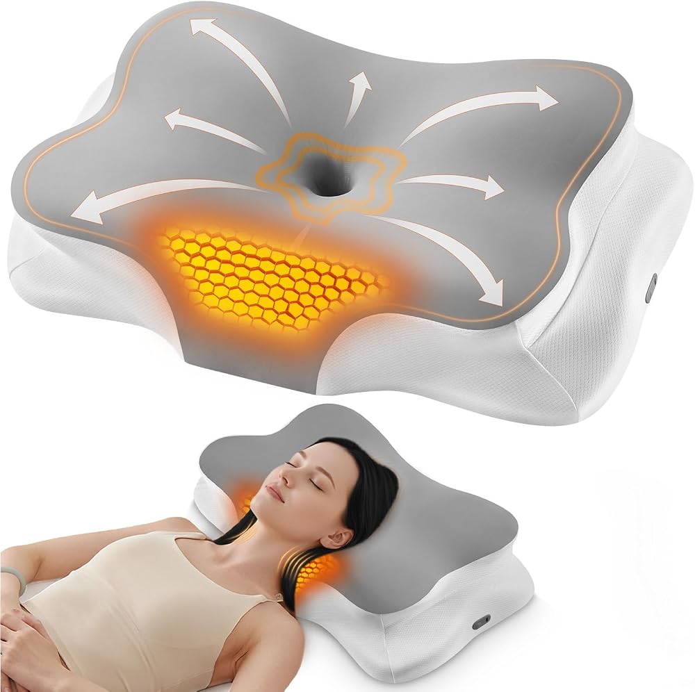 Heated Cervical Pillow for Pain Relief, Side Sleeper Pillow for Support — 사진 1