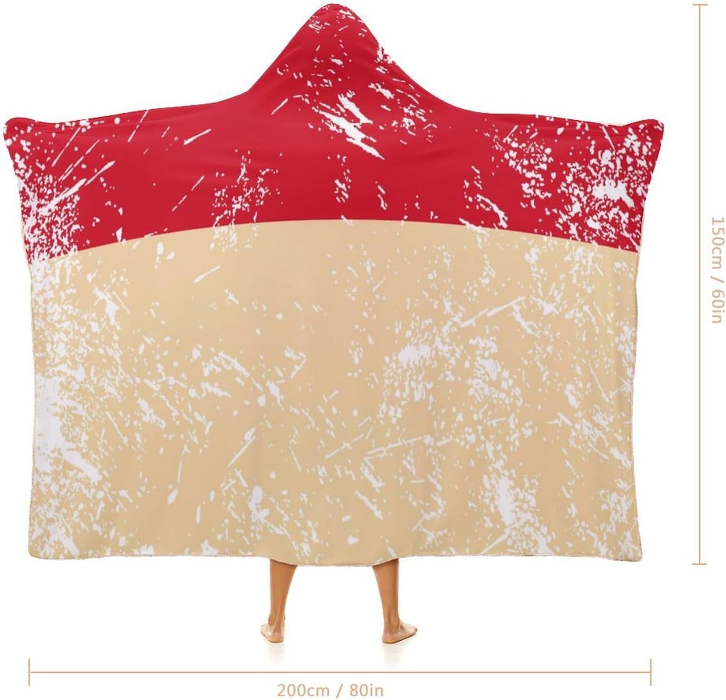 Monaco Vintage Flag Fashion Wearable Blanket Hoodie Fleece Throw Cloak Robe Unisex