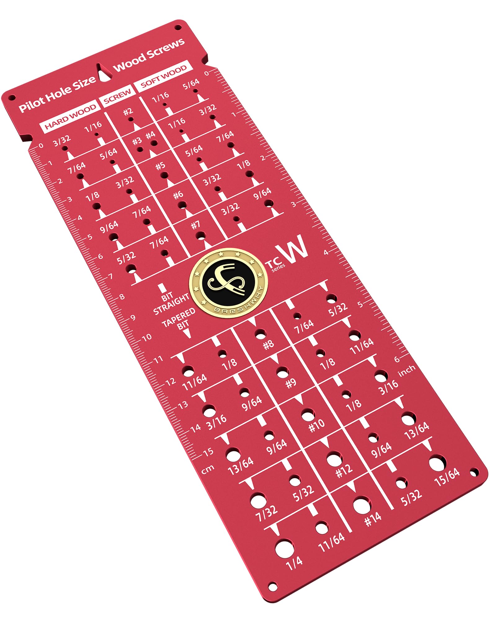 Drill Bit & Screw Size Gauge - Woodworking Tool -1 Drill Bit & Screw Size Gauge - Woodworking Tool -1