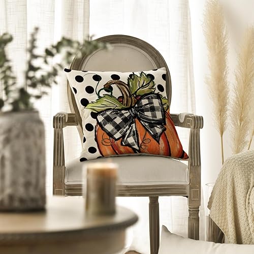 Miniatura 2 de AVOIN colorlife Funda de almohada de otoño de 20 x 20 pulgadas, decoración de otoño de Acción de Gracias para el hogar, sofá
