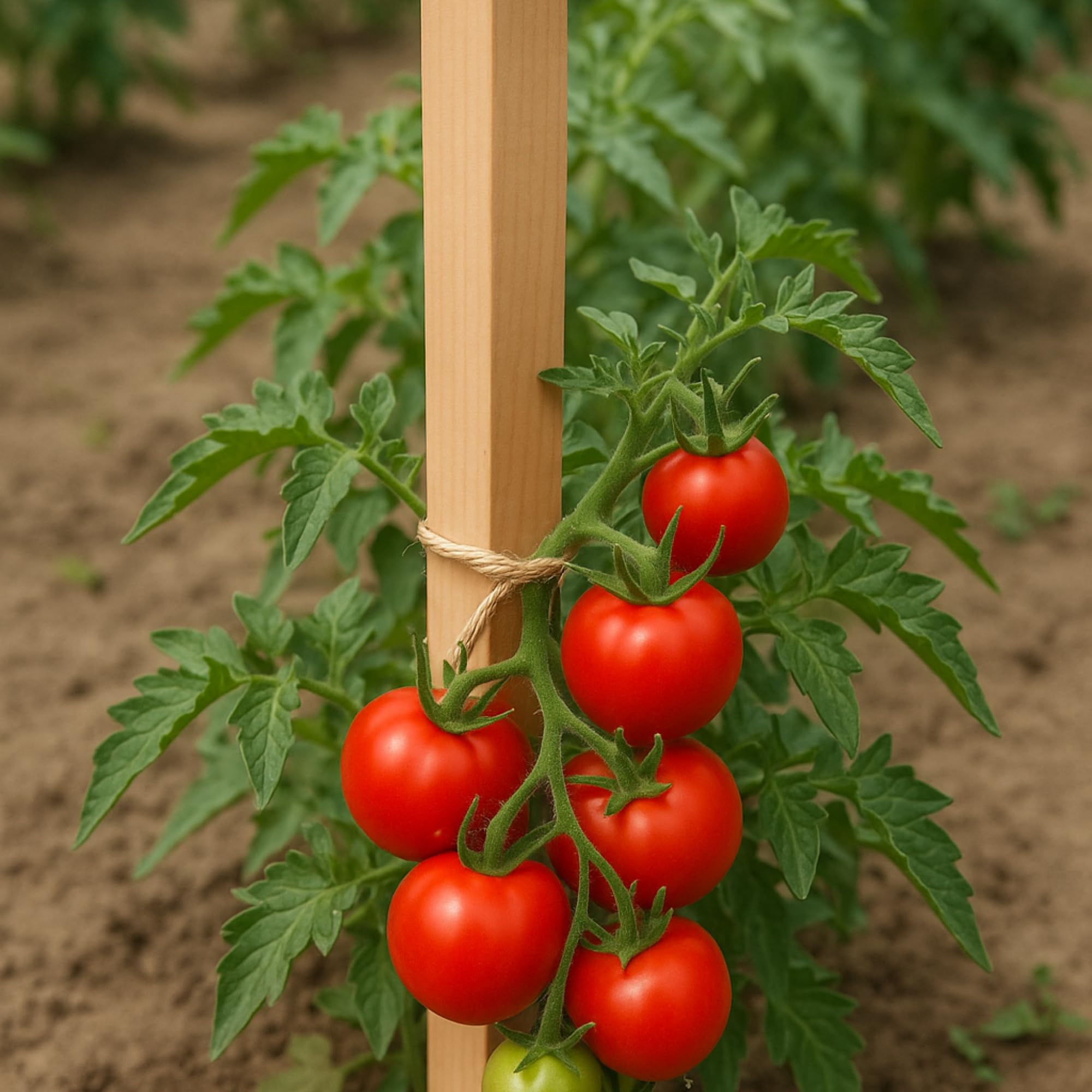 25 Picchetti in Legno di Faggio 80 cm 25×25 mm – Pali Quadrati per Giardino con Punta Robusta, Tutori per Pomodori, Pali da Recinzione e Piante, Segnalatori da Terra