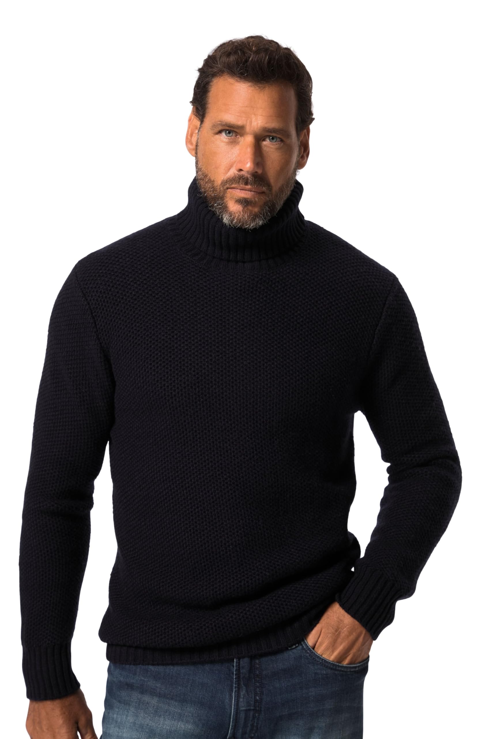 JP 1880 Herren Rollkragenpullover, 1/1 Pullover
