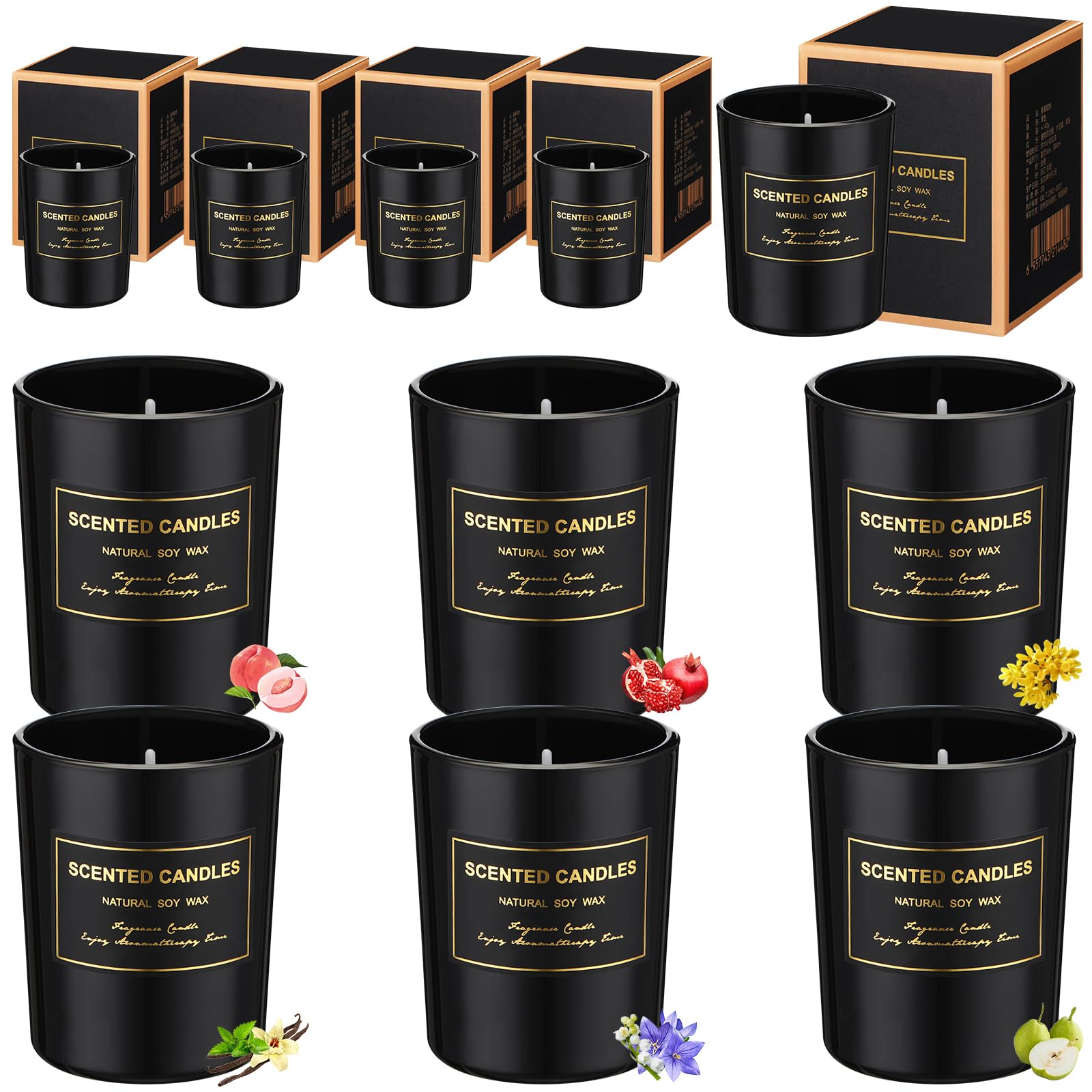 Photo 1 of MTLEE Scented Soy Wax Candles Gift Set, 12 Pcs