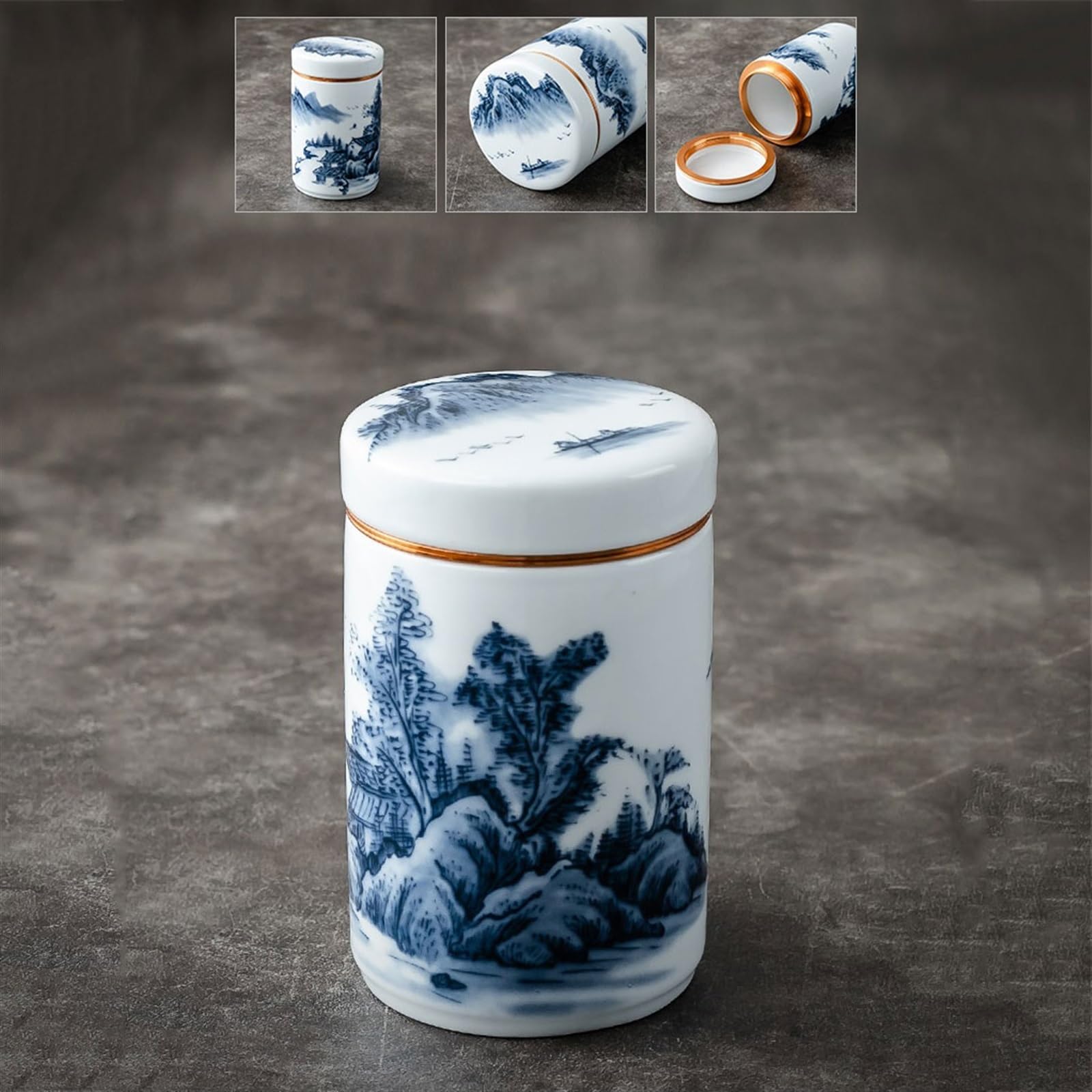 Pojemnik na herbatę Zapieczętowany garnek ceramiczny pojemnik do przechowywania butelek świeży dzbanek herbaty ziarna kawy chiński Vintage pudełko w domu Przechowywanie herbaty