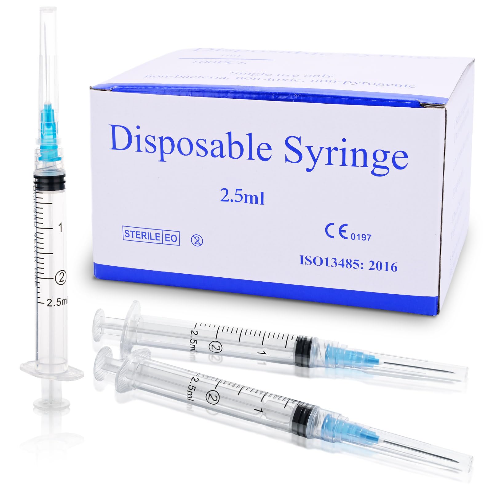 1ml Syringe, 1cc Luer Lock Syringes with 25G 1 inch Needle, for Lab Liquids Refilling , Individually Wrapped , 100 Pack — Amazon image 10