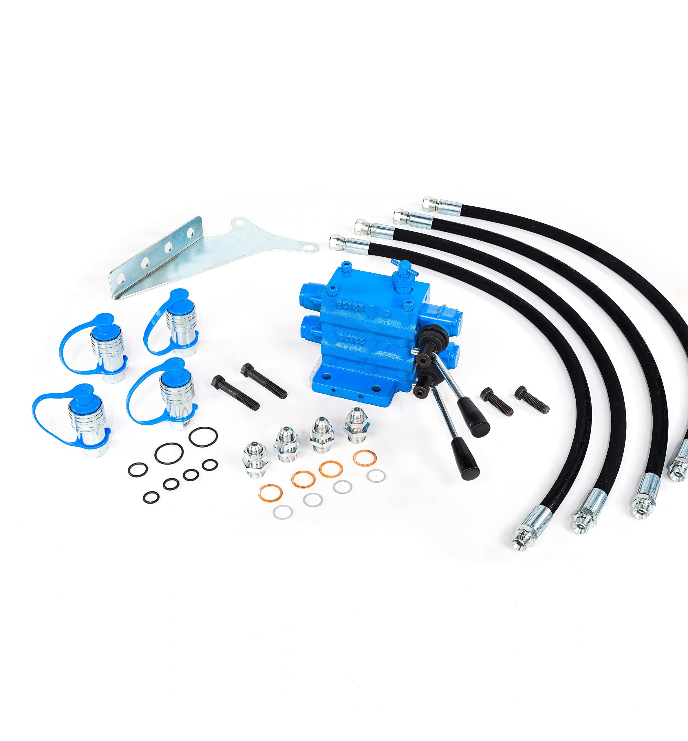 Spare Parts Holland – Kit distributore idraulico 2 vie a doppio effetto compatibile con trattori Ford 2000 3000 3600 3910 4000 4600 – Set completo