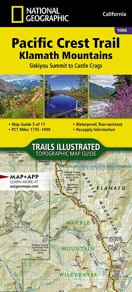 Pacific Crest Trail: Klamath Mountains Map [Siskiyou Summit to Castle Crags] (National Geographic Topographic Map Guide, 1006)