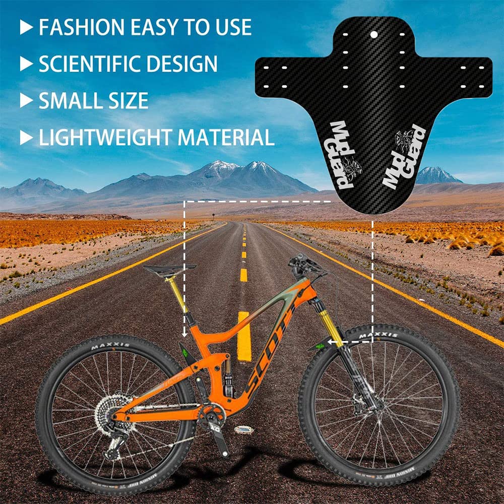 Set Parafanghi Per Mountain Bike - 2 Pezzi, Anteriore E Posteriore, Per Ruote 16-29 Pollici, Con Fascette - Foto 3