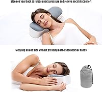 Vista 5 de Bespilow Almohada de viaje para dormir, almohada de soporte cervical para el cuello para aliviar el dolor de cuello, almohada de espuma
