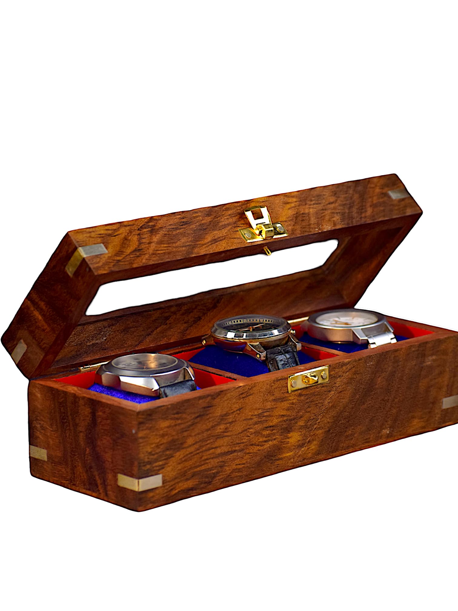 Watch box for women & men, Wooden Watch organizer, Handmade Watch Holder For Men, Custom Valet Box with Brass Lock,, Christmas , Anniversary, Valentine;s Day, Fathers Day[24.5x9x8] cm (B0BWHW929V) Amazon Price History, Amazon Price Tracker