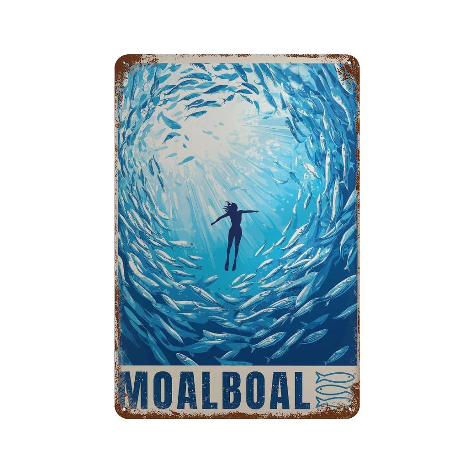 xiaoxiaoshen Moalboal Philippines Travel Sardine Run (2) Wall Decor Art Metal Tin Poster Modern Home Decor Art Home Bar Shop Decorations Vintage Sign 30x20cm