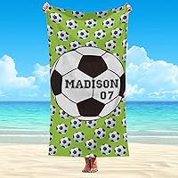 Vista 56 de Interestprint Toalla de playa personalizada con logotipo de secado rápido para él y ella, toalla de playa personalizada con texto blanco y morado