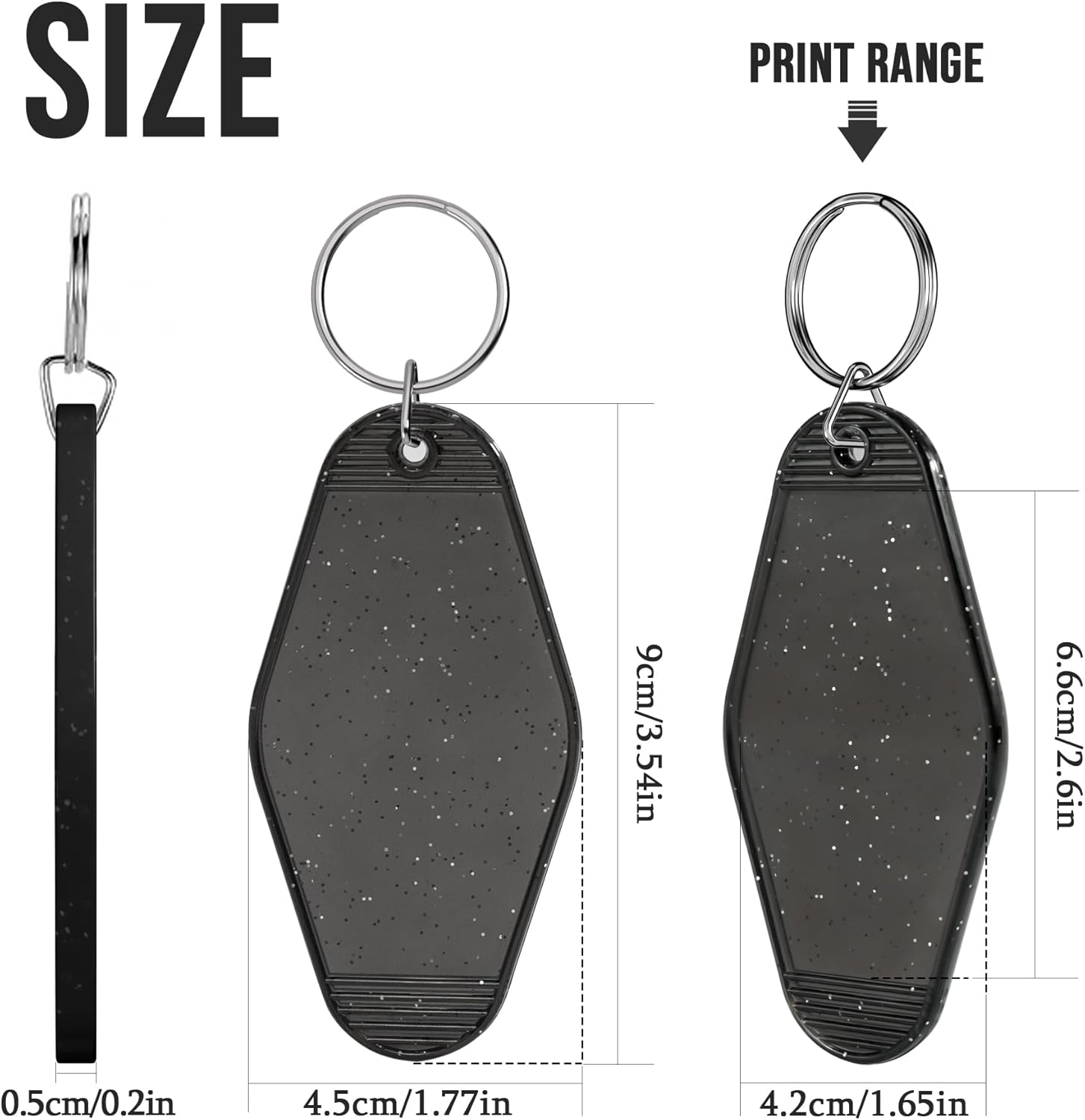 30 PCS Custom Hotel Motel Keychain, Double-Sided Print Plastic Vintage Motel Keychain Bulk Personalized Key Tags