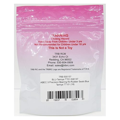 Miniatura 3 de TRB RC Kit de rodamientos de bolas (18) Sellos de goma Azul para Tamiya TT-01