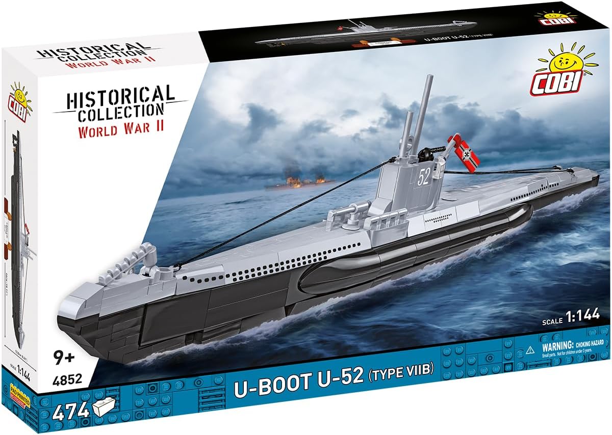 COBI Historical Collection WWII German Submarine Type VIIB (U-Boat U-52)