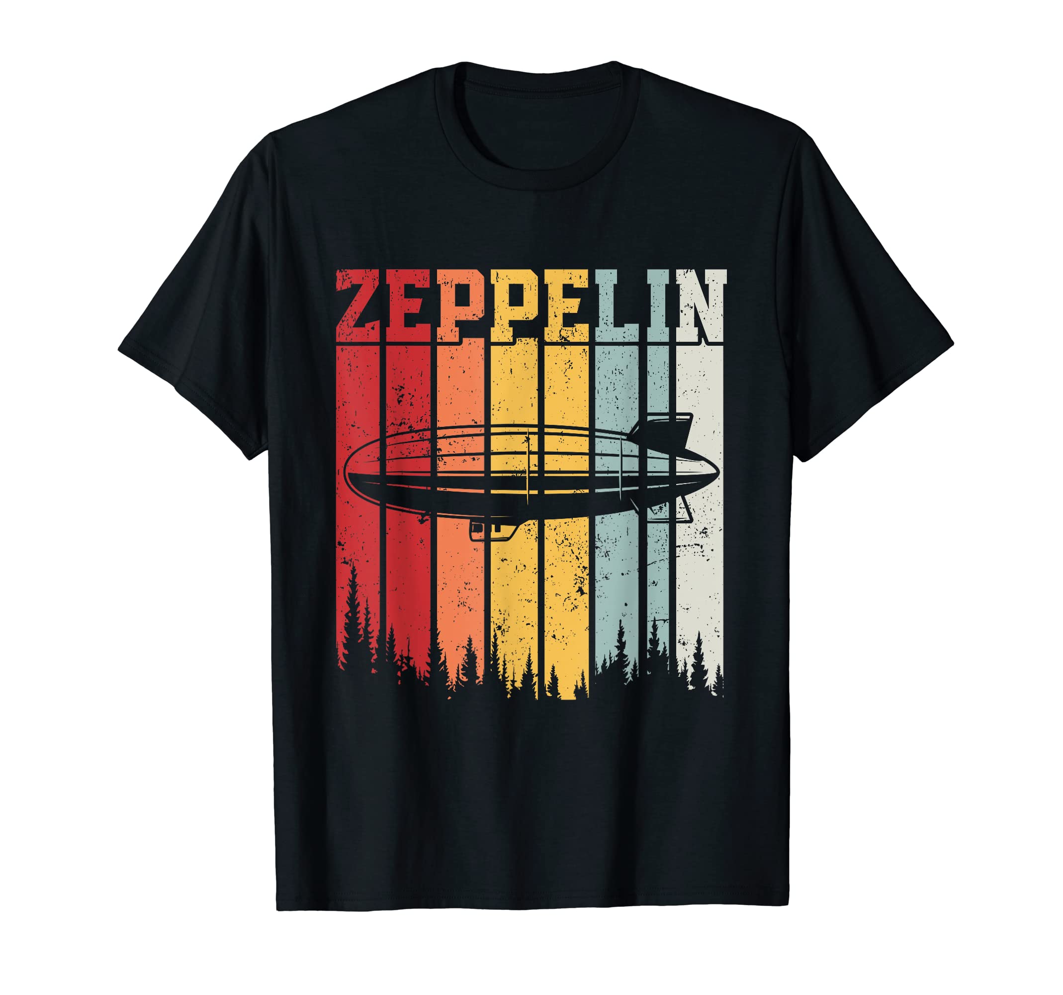 Retro Zeppelin 70s 80s Dirigible Airship Zepelin Zepplin T-Shirt