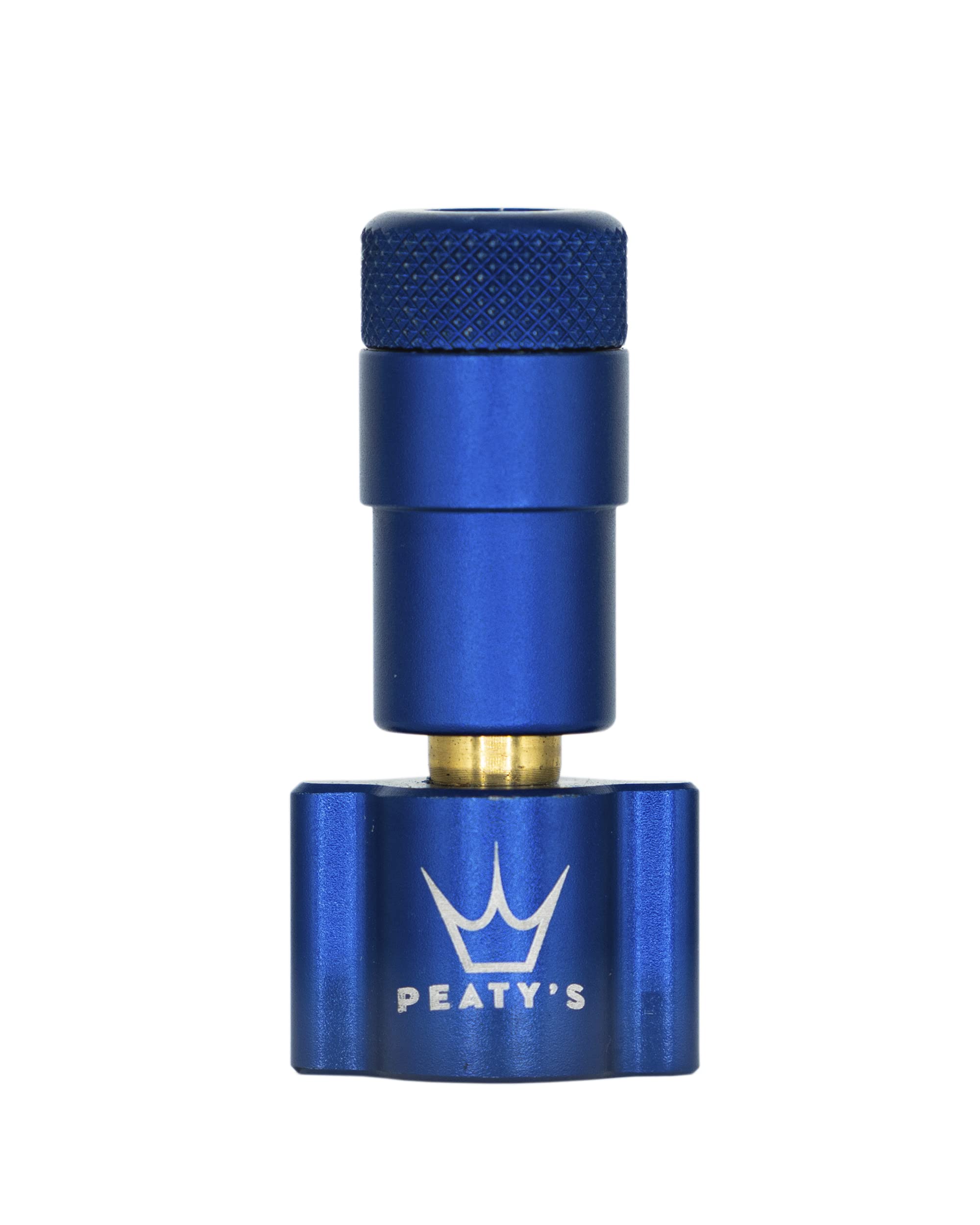 Peaty's CO2 Tyre Inflator Head Only - Unique Compact Straight Line Design for Maximum Airflow & Rapid Inflation, Presta Valve Compatible Bike Tire Pump for Mountain, Road & Gravel Bikes - Navy