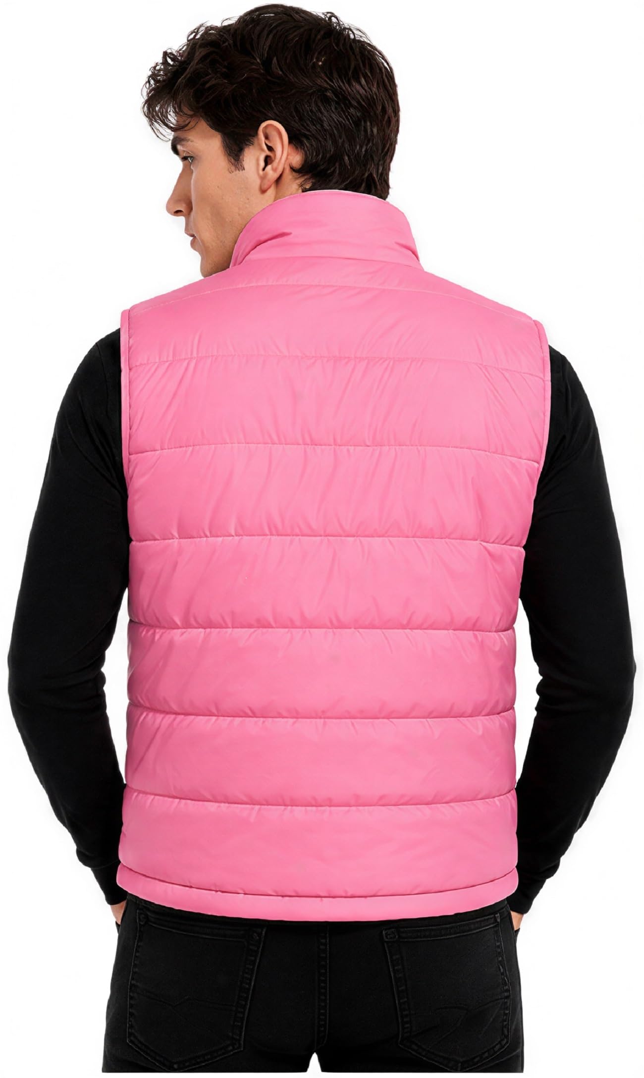 Gilet da uomo gotico carino stampato Miami spettrale Halloween Cosplay Puffer Vest