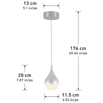 Amazon.com: Artika Glitzer 1-LED Integrated Pendant Light