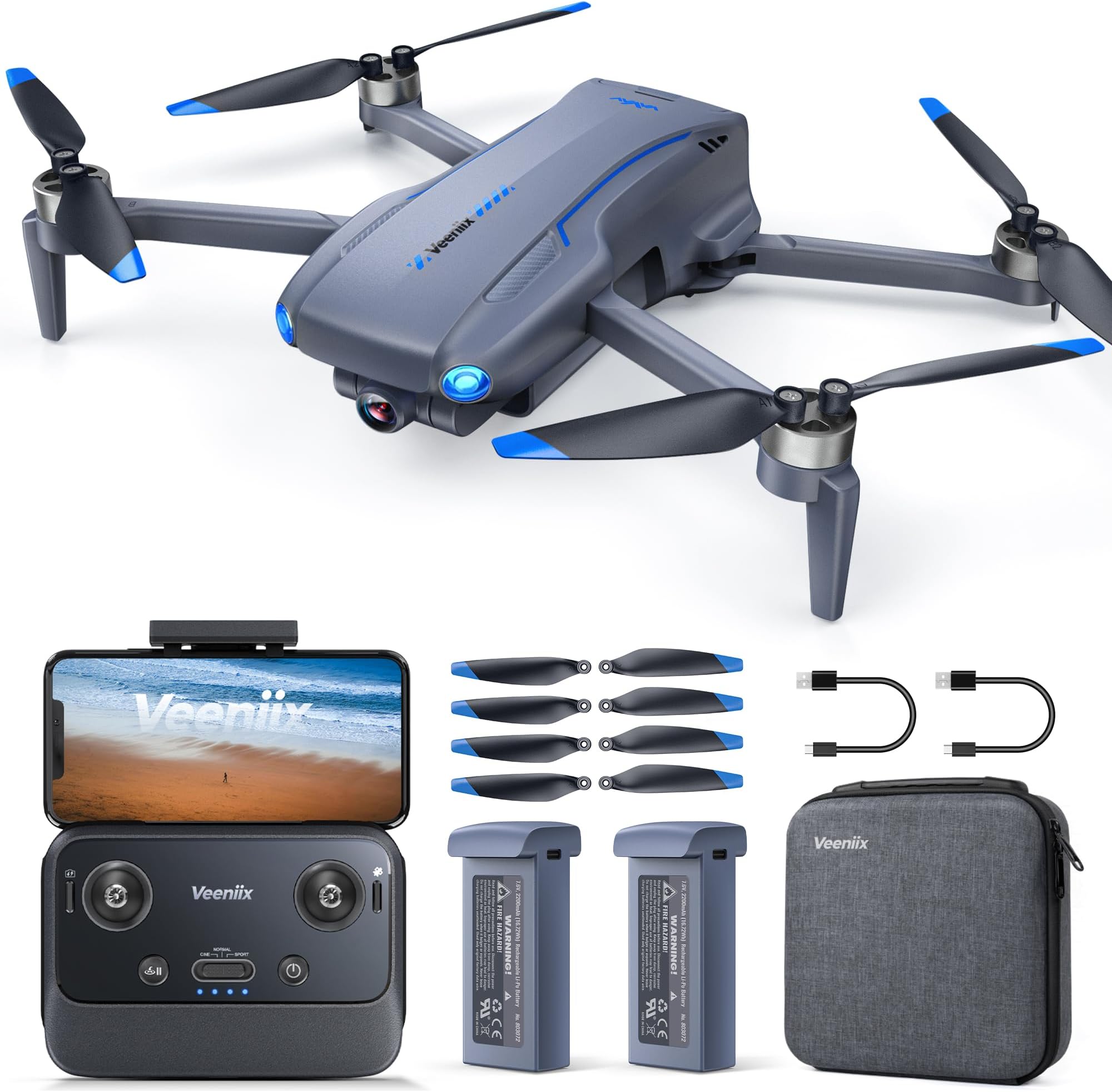 V11MINI SE Drones with Camera for Adults 4K,4K/20FPS Video,235g Lightweight,70 Mins Long Flight Time,9842FT Long Range Video Transmission,Auto Return for Beginners,Upgraded Drone with TOF GPS