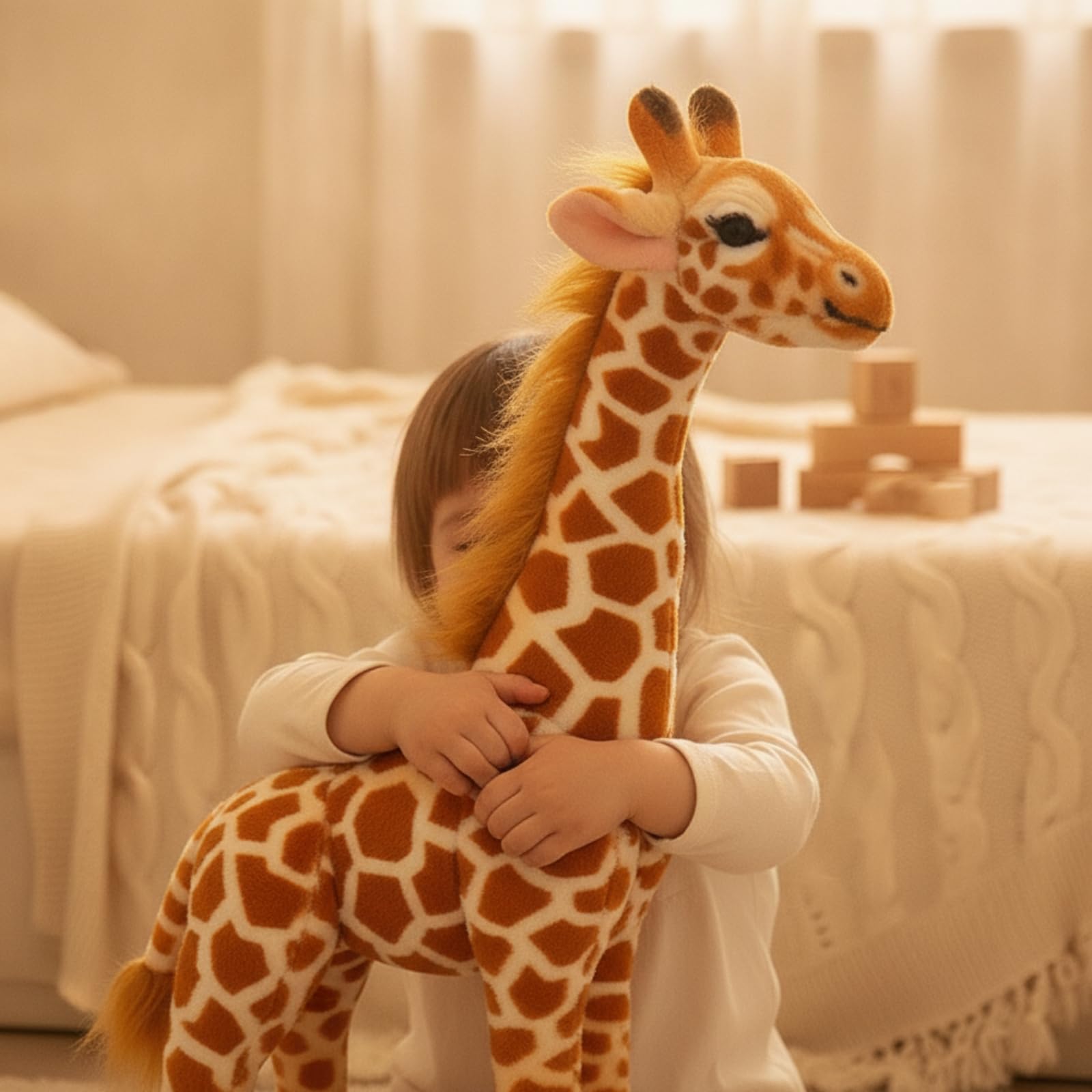 Milageto Peluche Girafe Réaliste, 70CM