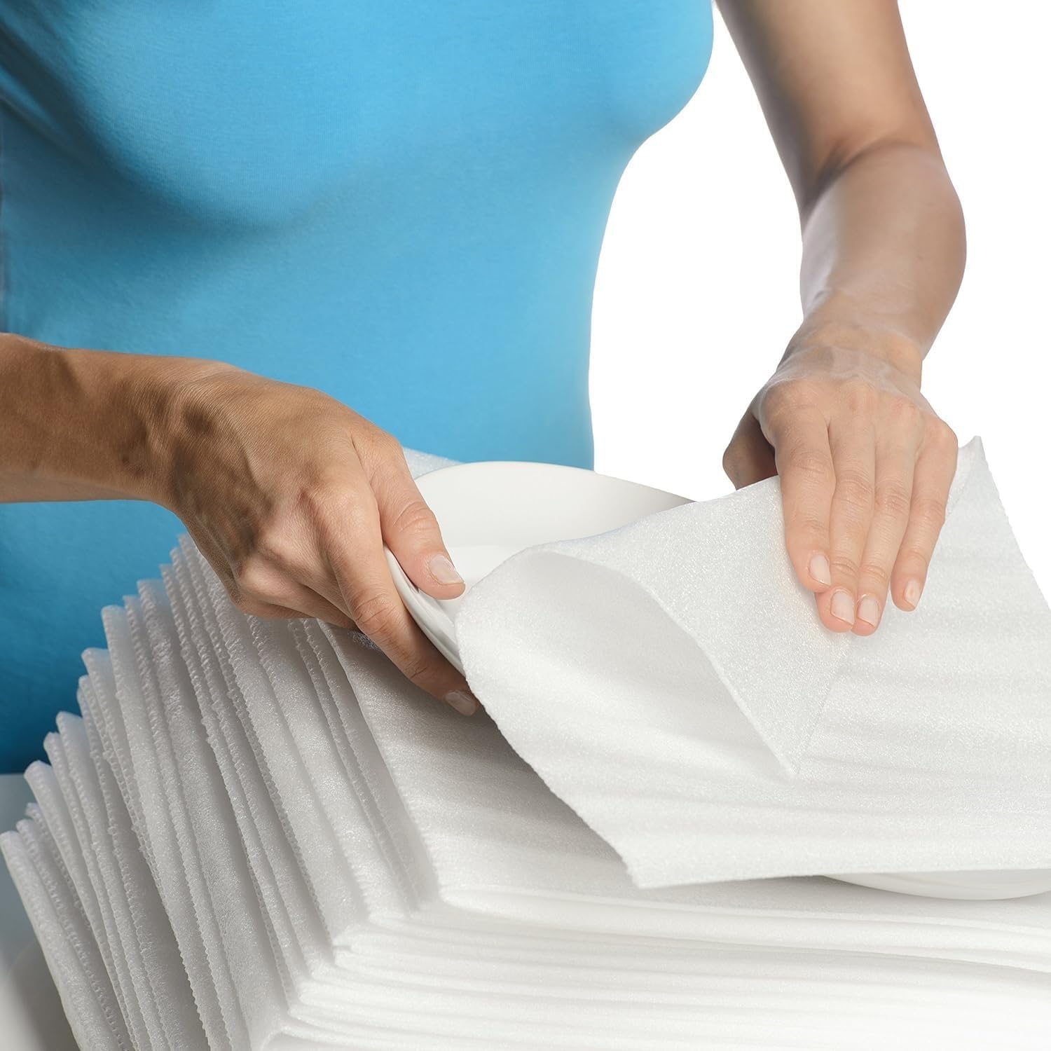 100 pièces feuilles de mousse de coussin, pochettes d'emballage en mousse mobile de 40 x 30 cm, fournitures de déménagement pour l'emballage et la boîte d'expédition pochettes d'emballage