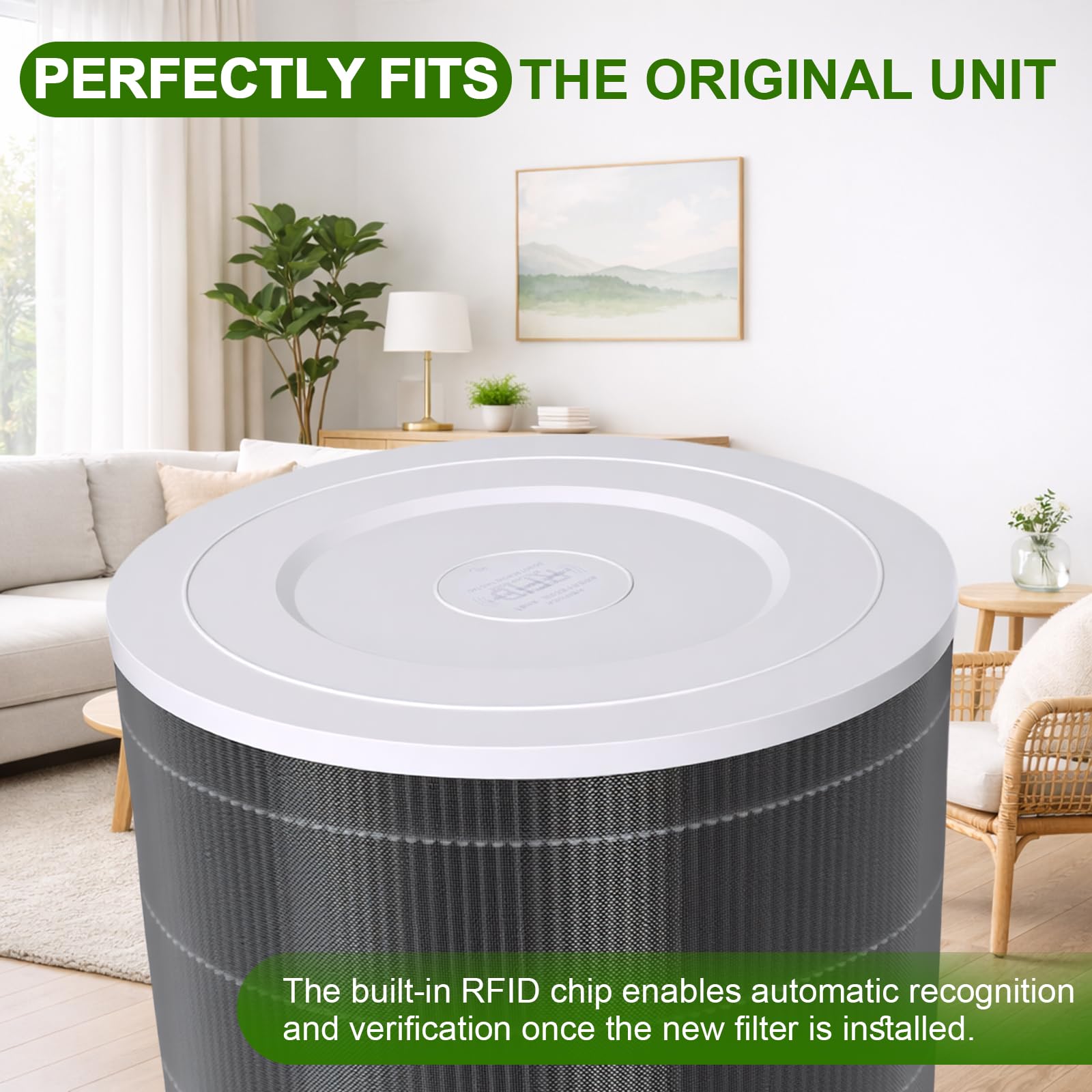Ersatzfilter kompatibel mit Xiaomi Smart Air Purifier 4 Pro, H13 HEPA Luftreiniger Filter mit Aktivkohle, 3-in-1 Kombi-Filter für Staub Pollen Tierhaare Rauch Gerüche