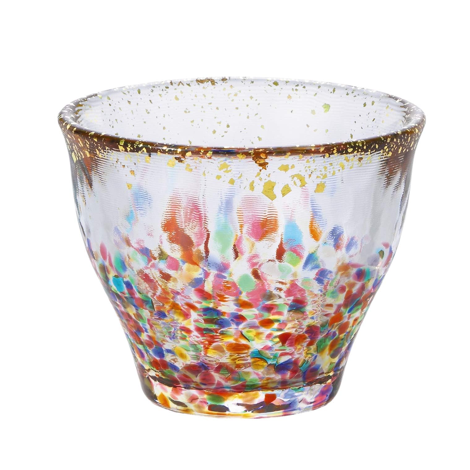 Japanese Sake Cup Aderia Tsugaru Vidro Hanabi Fireworks 2.9oz Glass