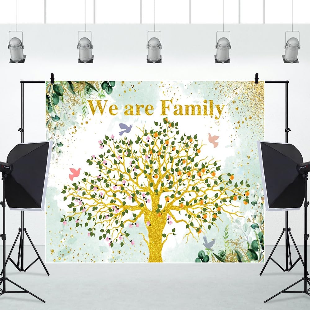 Sensfun Family Reunion Backdrop - 7x5ft Photography Background With Family Tree Design