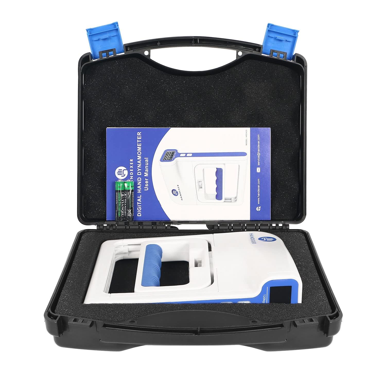 Grip Strength Tester 265lb/120kg, Digital Hand Dynamometer FDA Registered with Backlit LCD for Grip Strength Testing and Training