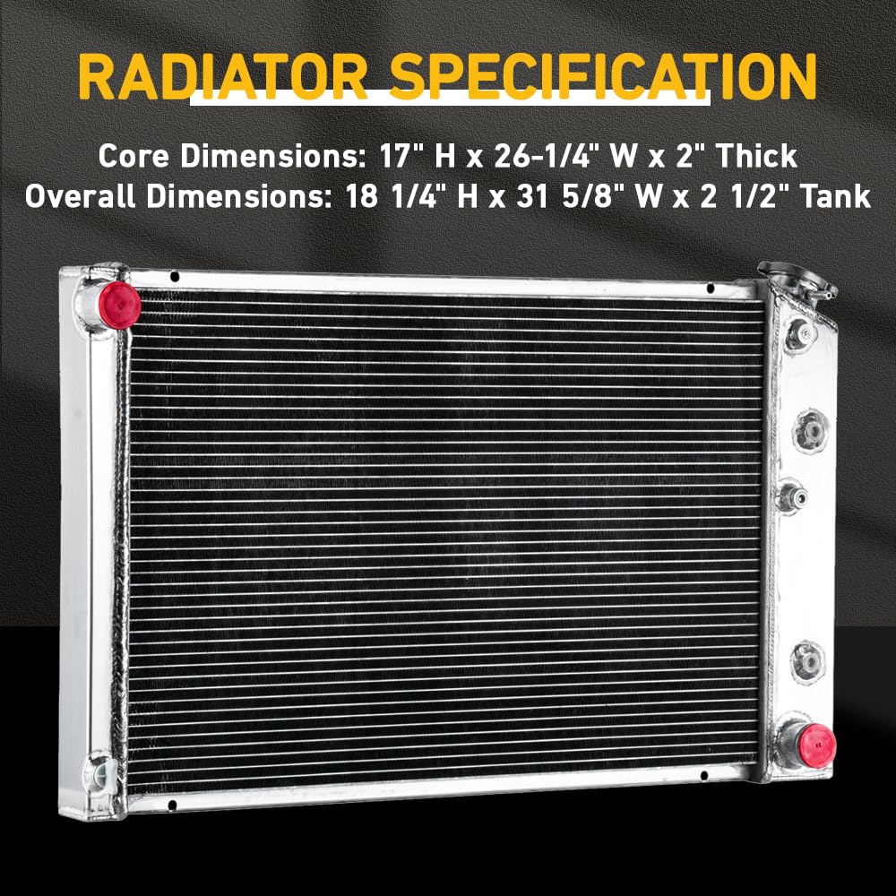 2001 Camaro Radiator 4-Row G-Body Radiator Fits 1980-1986 Chevrolet ...