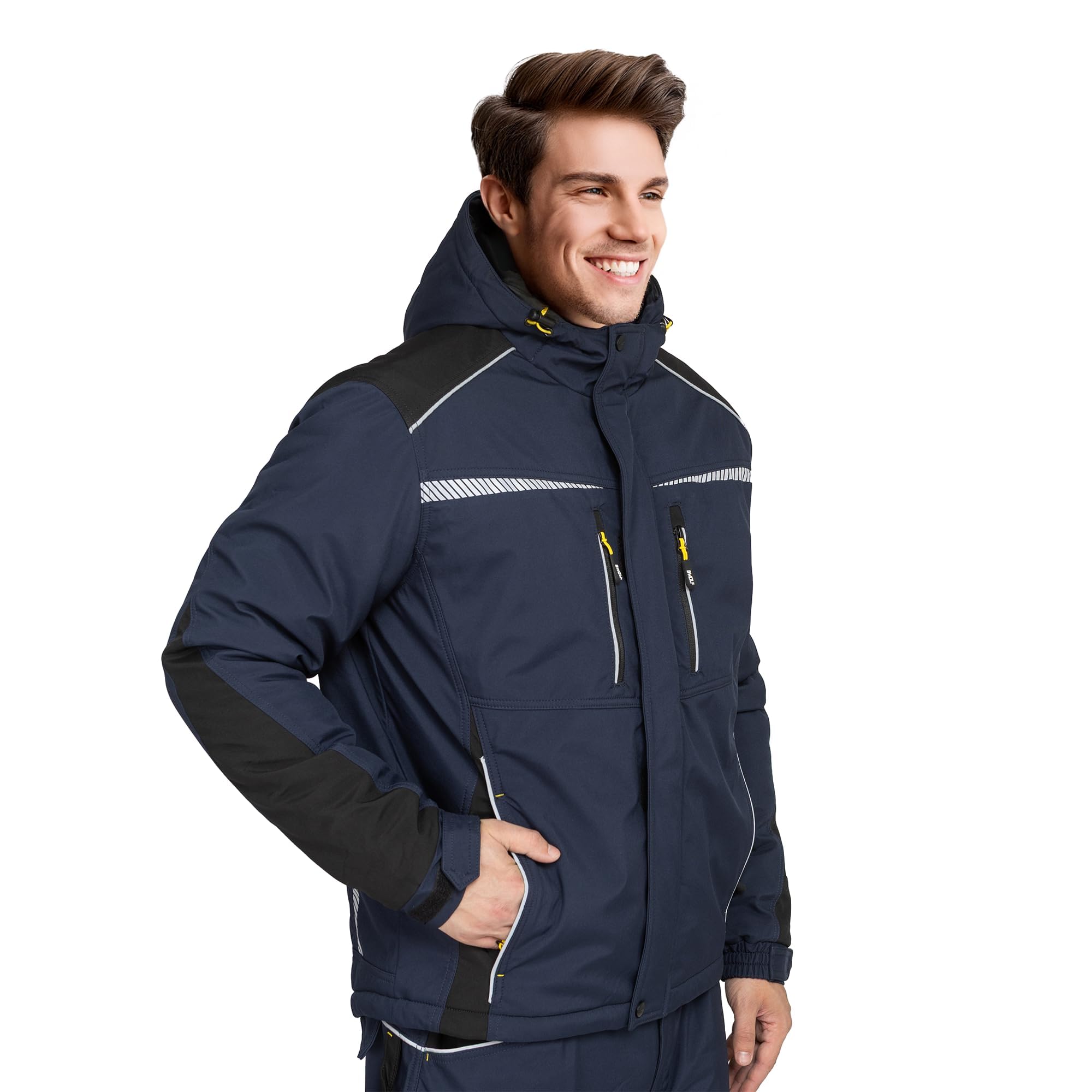 BWOLF DAYTONA ICE - Giacca da lavoro da uomo, in softshell, riflettente, da lavoro da uomo