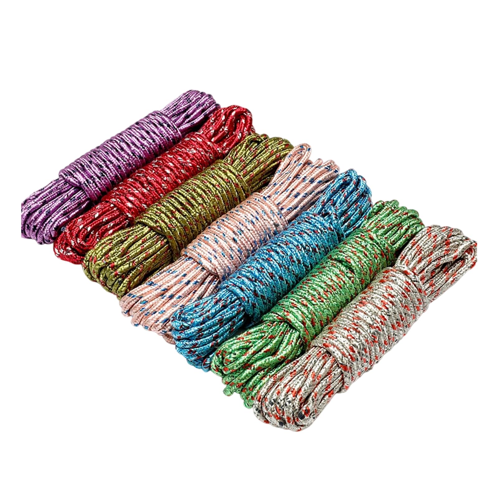 Multipurpose Outdoor Cord with Reinforced Weaving, Antislip Tent Rope & Windproof Clothesline for Hiking, Travel Secure Bundling Clothesline