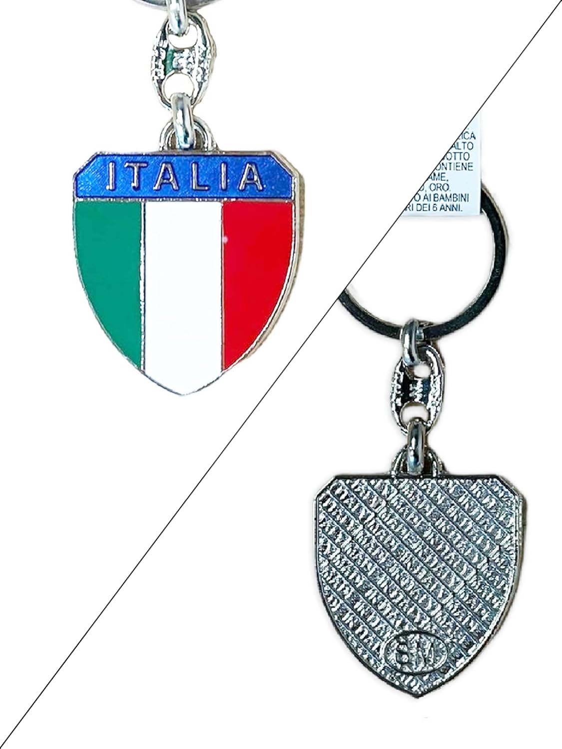 Porte-clés équipe Nationale Italie – Euro Football, Chaîne Et Anneau