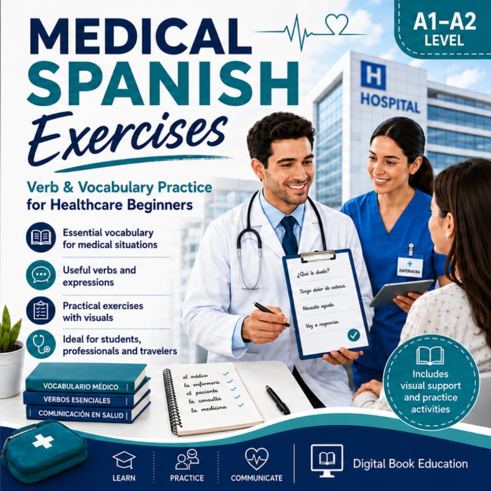 Medical Spanish Exercises: Verb & Vocabulary Practice for Healthcare Beginners