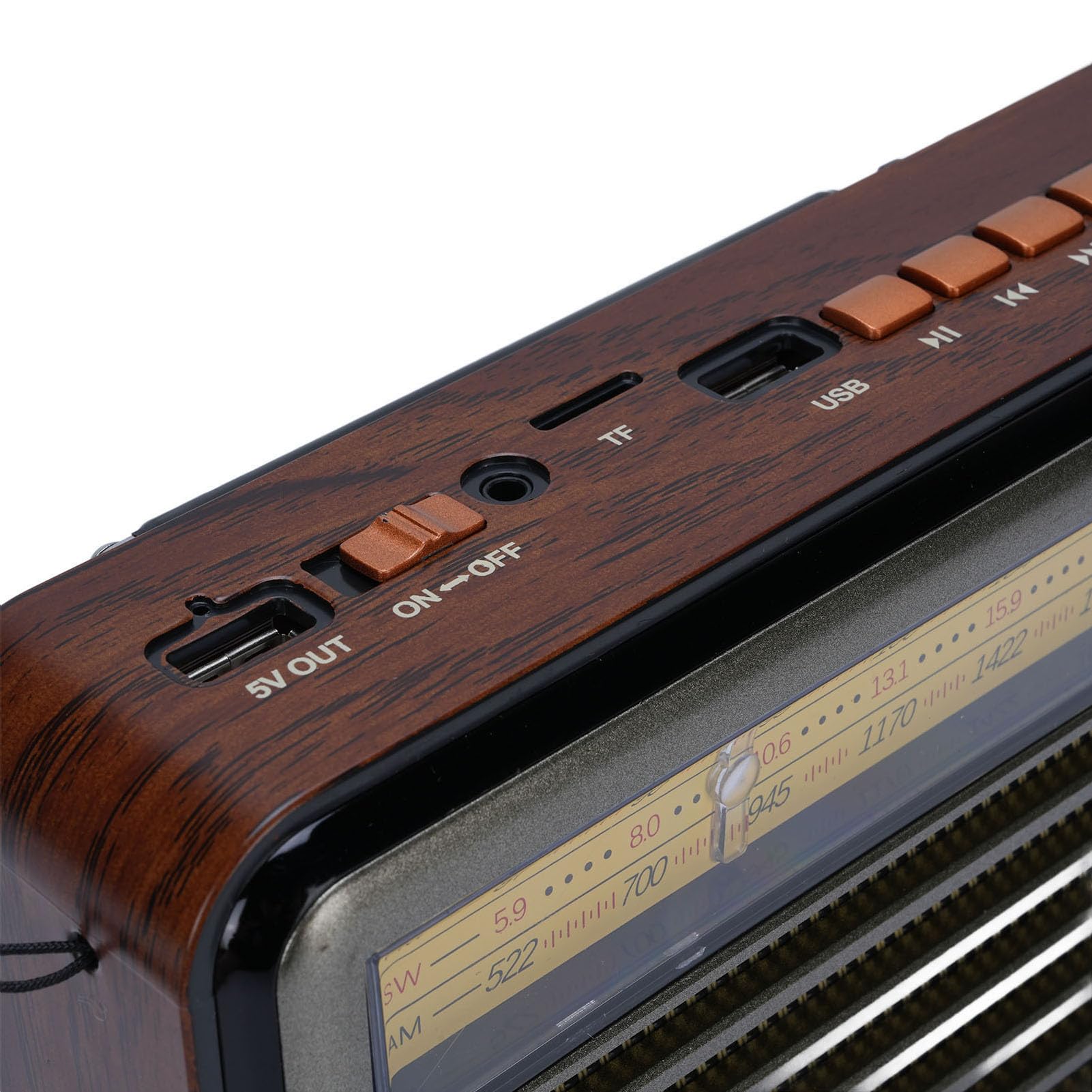 Radio Portátil Retro, Pequeña Radio de Corta Am FM con Bluetooth, Energía Solar o Baterías, para Emergencia de Iluminación Al Aire Libre